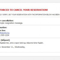 Cancel booking - with a message